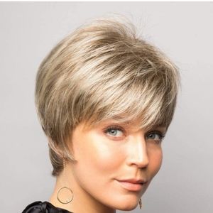 Pixel shot wig human hair